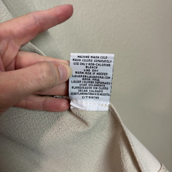 Danny & Nicole Women's 16 Beige Blazer Blouse Button Front Chic Classic Neutral - Picture 14 of 14